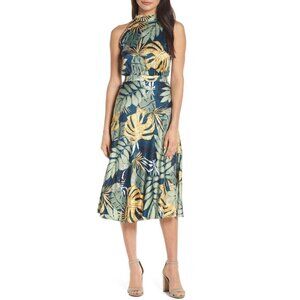 NWT Chelsea28 Size XXL Floral/Botanical Print Strappy Back Dress, Size XXL